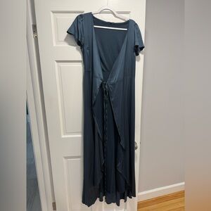 Elegant Dark Blue Maxi Dress